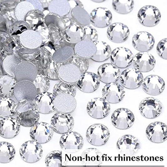 novani Novani Crystal Rhinestones, Flatback Loose Gemstones 288Pcs
